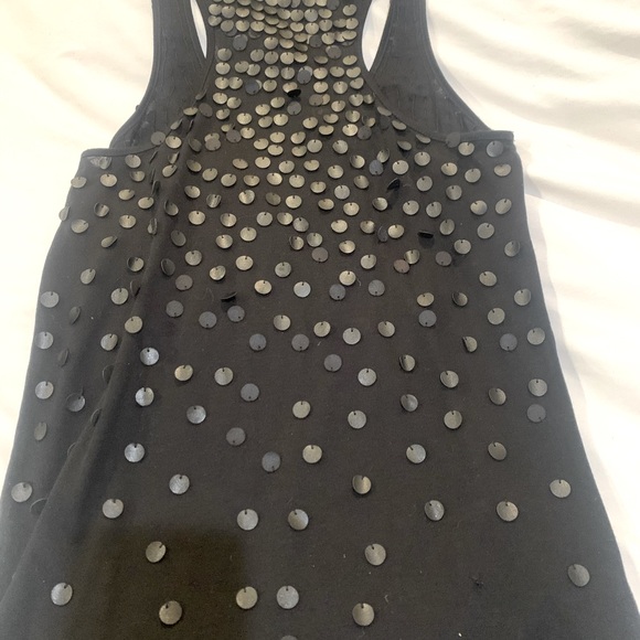 Club Mónaco black tank with leather detail - Picture 4 of 8